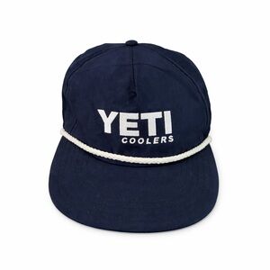 YETI Coolers Rope Trucker Hat Navy Blue Snapback Outdoor